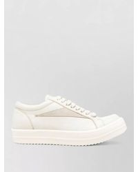 Rick Owens - Leather Low Top Sneakers Panel Detailing - Lyst