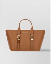 Michael Kors - Moore Textured Tote Bag With Buckle Accents - Lyst