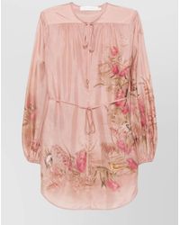 Zimmermann - Cascadian Printed Silk Top - Lyst