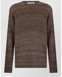Our Legacy - Silk Crew Neck Striped Knit Sweater - Lyst