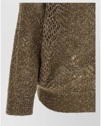Brunello Cucinelli - Mohair-Blend Ribbed High-Neck Zip-Up Cardigan - Lyst