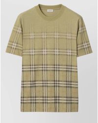 Burberry - Cotton Gradient Check T-Shirt - Lyst