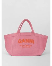 Ganni - Cabas Extra Large Beach Bag - Lyst