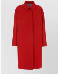 Prada - Gabardine Single-Breasted Coat - Lyst