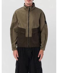 Stone Island - High Collar Shirt Jacket Elasticated Cuffs - Lyst