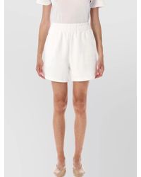 Anine Bing - Fleece Shorts With Elastic Waistband And Side Pockets - Lyst