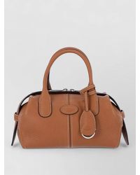 Tod's - Shoulder Bag Detachable Strap Textured Leather - Lyst