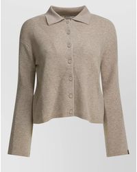 Max Mara - Cashmere Cardigan Collared Neck Long Sleeves - Lyst