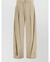 The Row - Silk Pleated Wide-Leg Trousers - Lyst