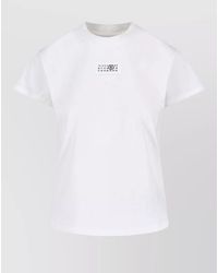 MM6 by Maison Margiela - Cotton Logo-Patch Short-Sleeve T-Shirt - Lyst