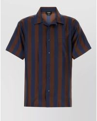 Fendi - Silk Printed Short-Sleeve Bowling Shirt - Lyst