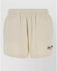 Sporty & Rich - Cotton Lounge Shorts Elastic Waistband Pocket - Lyst