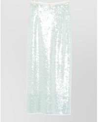 forte_forte - High Waist Midi Skirt Sequin Embellishment - Lyst