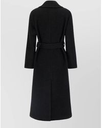 Pinko - Cerfoglio Long Coat Belted Waist - Lyst