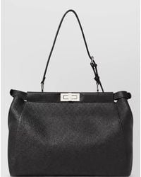 Fendi - Leather My Peekaboo Clutch Bag - Lyst