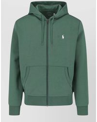 Polo Ralph Lauren - Hooded Sweatshirt Ribbed Trims Kangaroo Pocket - Lyst