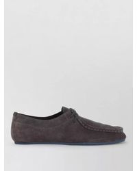 Jil Sander - Suede Lace Up Moccasin Style Loafers Rubber - Lyst