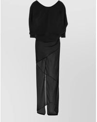 Entire studios - Asymmetrical Skirt Dress Draped Sheer Wrap - Lyst