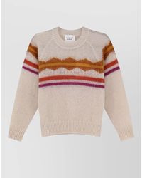 Isabel Marant - Monette Striped Mohair Cashmere Crew Sweater - Lyst