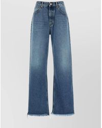 Alessandra Rich - Denim Wide-Leg Trousers - Lyst
