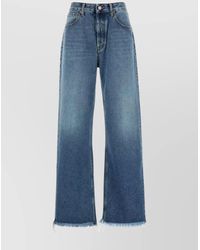 Alessandra Rich - Denim Wide-Leg Trousers - Lyst