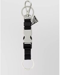 Prada - Fabric Keyring Metallic Hardware - Lyst