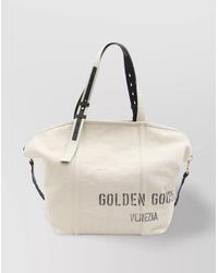 Golden Goose - Canvas Tote Bag With Adjustable Handles - Lyst