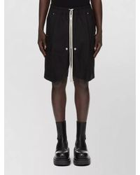 Rick Owens - Knee Length Cargo Shorts Back Pockets - Lyst