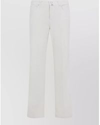 Kiton - Cotton Corduroy Straight Leg Five Pocket Pants - Lyst