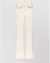Elisabetta Franchi - Flared High Waist Trousers With Back Pockets - Lyst