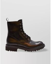 Church's - Chunky Sole Ankle Length Round Toe Boots - Lyst