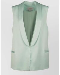 Genny - Sleeveless Satin Tailoring Jacket And Vest - Lyst