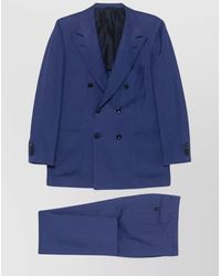 Kiton - Suit With Peak Lapels And Double-Breasted - Lyst