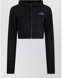 Balenciaga - Cropped Zip Hoodie Hood Long Sleeves - Lyst