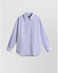 Woolrich - Striped Cotton Shirt Chest Pocket - Lyst