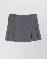 Pinko - Slit Back High Waist Pleated Skirts - Lyst