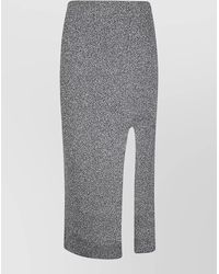 Circus Hotel - Viscose Midi Skirt High Waist Slit - Lyst