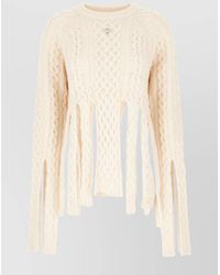 Coperni - Ribbed Raglan Fringe Hem Sweater - Lyst