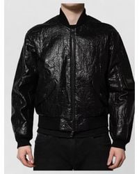 Dolce & Gabbana - Leather Bomber Jacket - Lyst
