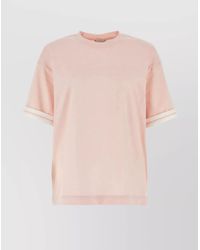 Burberry - Ribbed Crew-Neck Oversized Cotton T-Shirt - Lyst