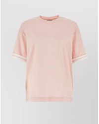 Burberry - Ribbed Crew-Neck Oversized Cotton T-Shirt - Lyst