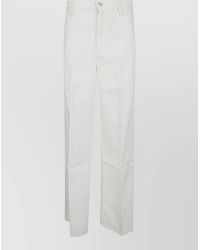 7 For All Mankind - High-Rise Pleated Wide-Leg Trousers - Lyst