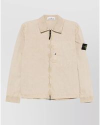 Stone Island - Collared Shirt Jacket Long Sleeves Chest Pocket - Lyst