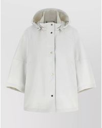 Moorer - Florida Hooded Jacket Mid Length Sleeves - Lyst