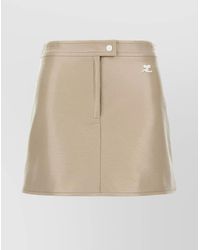 Courreges - High-Rise Vinyl Mini Skirt - Lyst