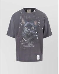 Maison Mihara Yasuhiro - Graphic Print Crew Neck Short Sleeve Top - Lyst
