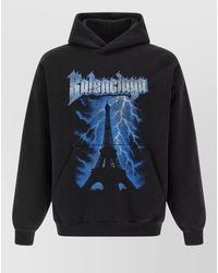 Balenciaga - Cotton Relaxed-Fit Logo-Print Hoodie - Lyst