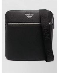 Emporio Armani - Crossbody Bag Adjustable Strap Textured Finish - Lyst
