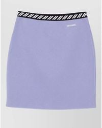 Versace - Cotton Knit Mini Skirt - Lyst