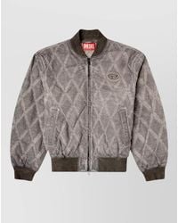 DIESEL - J-Type-Treat Diamond-Quilted Cotton Blend Jacket - Lyst